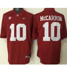 Alabama Crimson Tide #10 AJ McCarron Red Limited Stitched NCAA Jersey