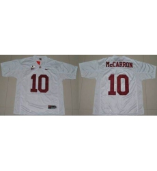 Alabama Crimson Tide #10 AJ McCarron White 2016 College Football Playoff National Championship Patch Stitched NCAA Jersey