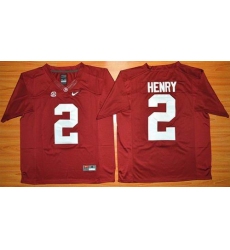 Alabama Crimson Tide #2 Derrick Henry Red 2016 National Championship Stitched NCAA Jersey