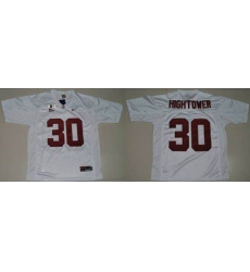 Alabama Crimson Tide #30 Donot Hightower White 2016 College Football Playoff National Championship Patch Stitched NCAA Jersey