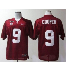 Alabama Crimson Tide #9 Amari Cooper Red 2016 College Football Playoff National Championship Patch Stitched NCAA Jersey