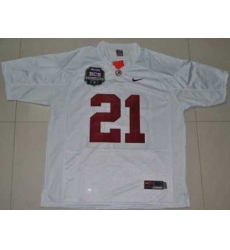 Crimson Tide #21 Dre Kirkpatrick White 2012 BCS Championship Patch Embroidered NCAA Jersey