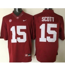 Men Alabama Crimson Tide #15 JK Scott Red Stitched NCAA Jersey