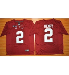 Men Alabama Crimson Tide #2 Derrick Henry Red 2016 National Championship Stitched NCAA Jersey