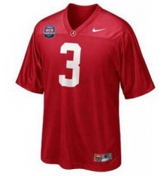 NEW Alabama Crimson Tide #3 2012 BCS National Championship Game Football Jerseys