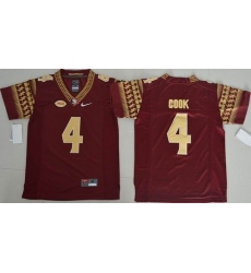 Florida State Seminoles #4 Dalvin Cook Red Stitched Youth NCAA Jersey