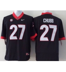 Youth Georgia Bulldogs #27 Nick Chubb Black Stitched NCAA Jersey