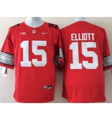 Youth Ohio State Buckeyes #15 Ezekiel Elliott Red Stitched NCAA Jersey