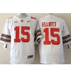 Youth Ohio State Buckeyes #15 Ezekiel Elliott White Stitched NCAA Jersey