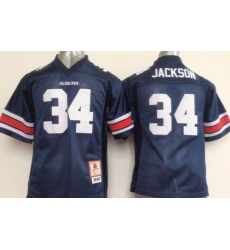 Youth Tigers #34 Bo Jackson Blue Stitched NCAA Jersey