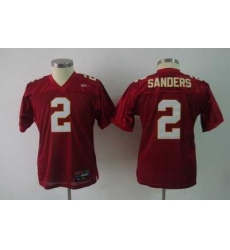 Youth ncaa Florida State Seminoles #2 Sanders Red Jerseys