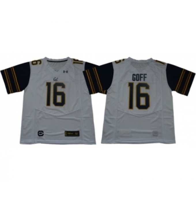 Golden Bears #16 Jared Goff White Under Armour Premier Stitched NCAA Jersey