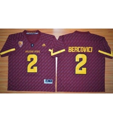 Arizona State Sun Devils #2 Mike Bercovici New Red Stitched NCAA Jersey