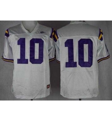 LSU Tigers #10 Anthony Jennings White Stitched NCAA Jersey