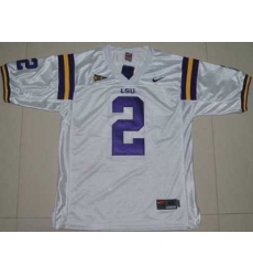 LSU Tigers #2 Rueben Randle White Embroidered NCAA Jersey