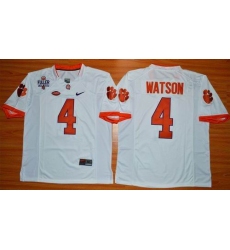 LSU Tigers #4 Deshaun Watson White 1975-1978 Fuller Stitched NCAA Jersey