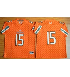 Miami Hurricanes #15 Brad Kaaya Orange Stitched NCAA Jerseys