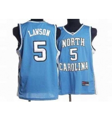 North Carolina #5 Ty Lawson Blue Embroidered NCAA Jersey