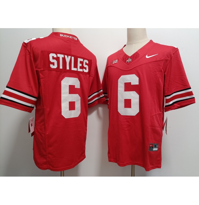 Men's Ohio State Buckeyes #6 Sonny Styles Red FUSE College Football Jersey