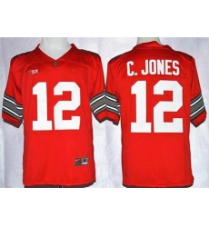 Ohio State Buckeyes #12 Cardale Jones Red Diamond Quest Stitched NCAA Jersey