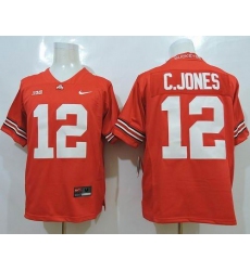 Ohio State Buckeyes #12 Cardale Jones Red Limited Stitched NCAA Jersey