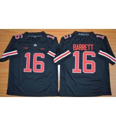 Ohio State Buckeyes #16 J. T. Barrett Black(Red No.) Limited Stitched NCAA Jersey