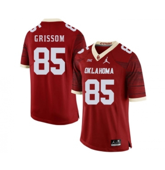 Oklahoma Sooners 85 Geneo Grissom Red 47 Game Winning Streak College Football Jersey