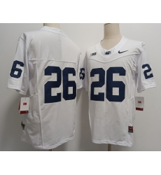 Men's Penn State Nittany Lions #26 Saquon Barkley Without Name White FUSE College Football Jersey