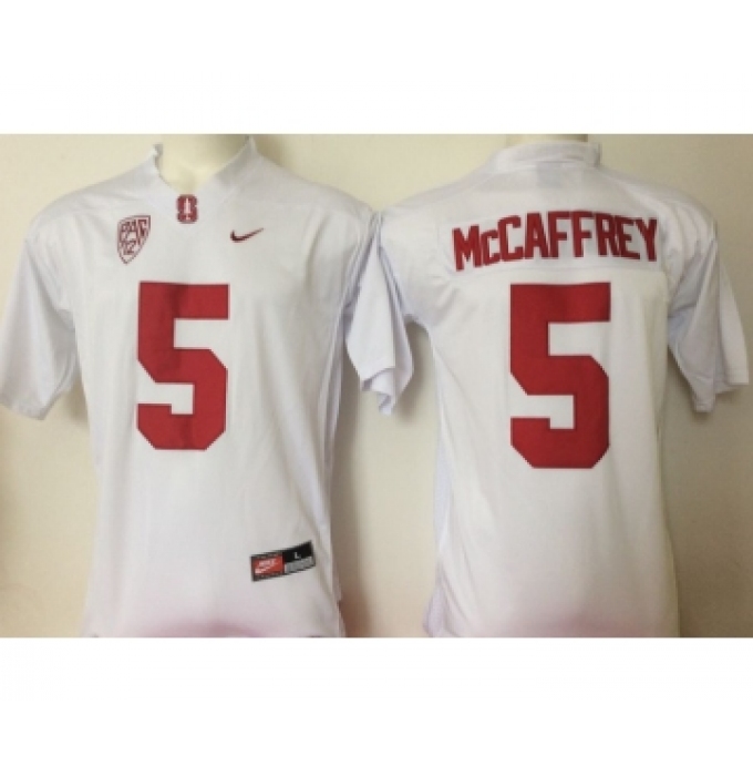 Stanford Cardinal 5 Christian McCaffrey White College Football Jersey