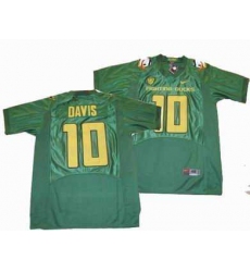 NCAA Oregon Ducks 10 davis green jerseys