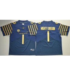 Oregon Ducks #1 Mighty Oregon Navy Blue Webfoots 100th Rose Bowl Game Elite Stitched NCAA Jersey