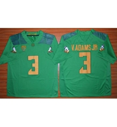 Oregon Ducks #3 Vernon Adams Jr. Green Stitched NCAA Jersey