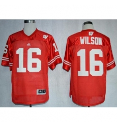 Wisconsin Badgers #16 Russell Wilson Red NCAA Jersey