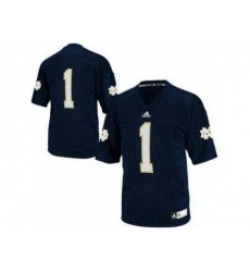 Notre Dame Fighting Irish 1 Louis Nix III Blue Techfit College Football NCAA Jerseys