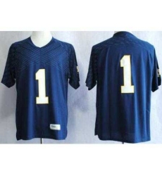 Notre Dame Fighting Irish 1 Louis Nix III Blue Techfit NCAA Jerseys