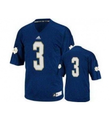 Notre Dame Fighting Irish 3 Joe Montana Blue Techfit College Football NCAA Jerseys