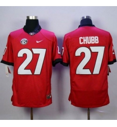 Georgia Bulldogs #27 Nick Chubb Red Limited Stitched NCAA Jersey