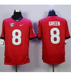 Georgia Bulldogs #8 A.J. Green Red Stitched NCAA Jersey