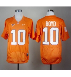 Clemson Tigers #10 Tajh Boyd Orange Pro Combat Stitched NCAA Jersey