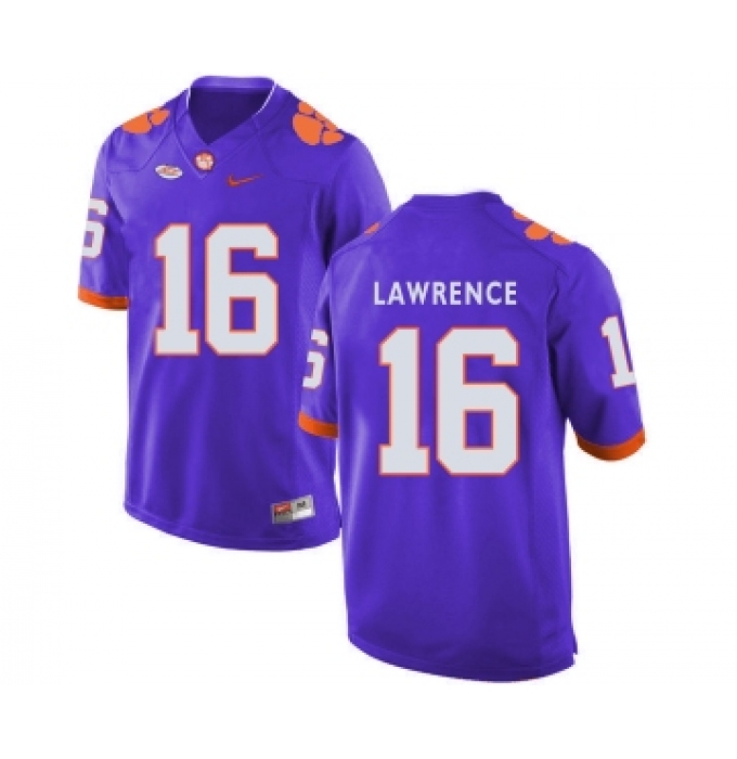 Clemson Tigers 16 Trevor Lawrence Purple College Football Jersey