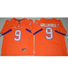 Clemson Tigers #9 Wayne Gallman II Orange Limited Stitched NCAA Jersey