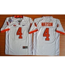 Youth Clemson Tigers #4 Deshaun Watson White 1975-1978 Fuller Stitched NCAA Jersey