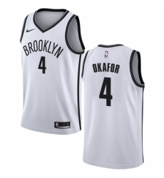 Youth Nike Brooklyn Nets #4 Jahlil Okafor Authentic White NBA Jersey - Association Edition