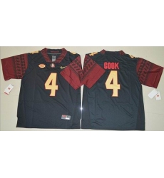 Florida State Seminoles #4 Dalvin Cook Black Stitched NCAA Jersey