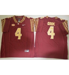 Florida State Seminoles #4 Dalvin Cook Red Stitched NCAA Jersey