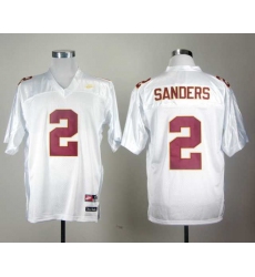 Florida State Seminoles Deion Sanders 2 White College Football Throwback Jersey