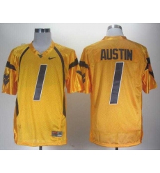 NCAA Nike West Virginia Mountaineers Tavon Austin 1 gold WVU jersey