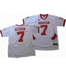 NCAA Houston Cougars #7 KEENUM white jerseys