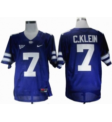 NEW Kansas State Wildcats Collin Klein 7 Purple Big 12 Patch College Football Jerseys