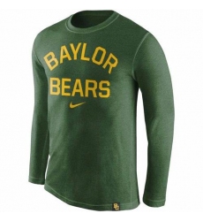 Baylor Bears Nike Conviction Long Sleeves Tri-Blend T-Shirt Heather Green